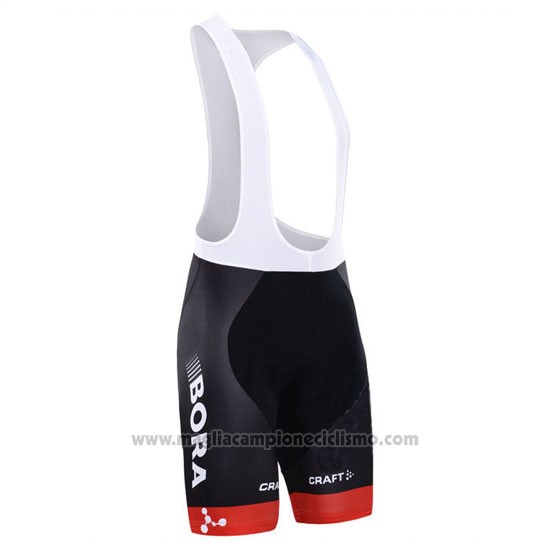 2015 Abbigliamento Ciclismo Bora Nero Manica Corta e Salopette